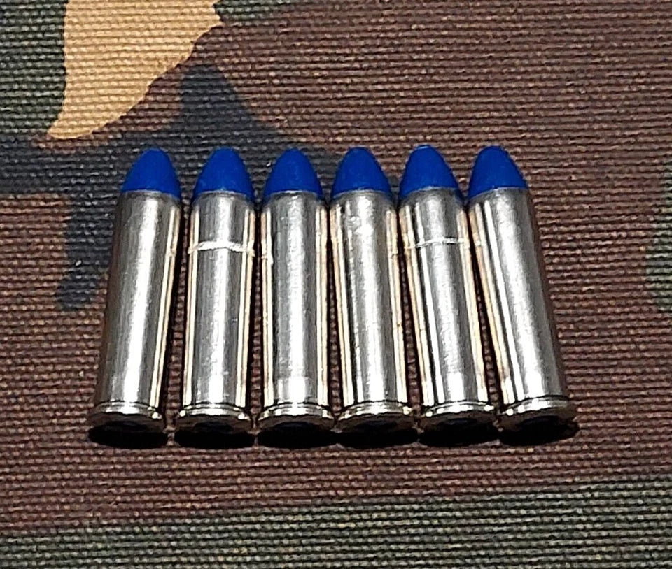 357 Magnum Snap Caps Set of 6 (Nickel+Blue) Real 125GR Weight!!!