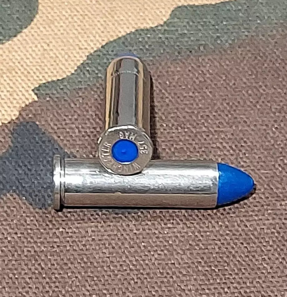 357 Magnum Snap Caps Set of 6 (Nickel+Blue) Real 125GR Weight!!!