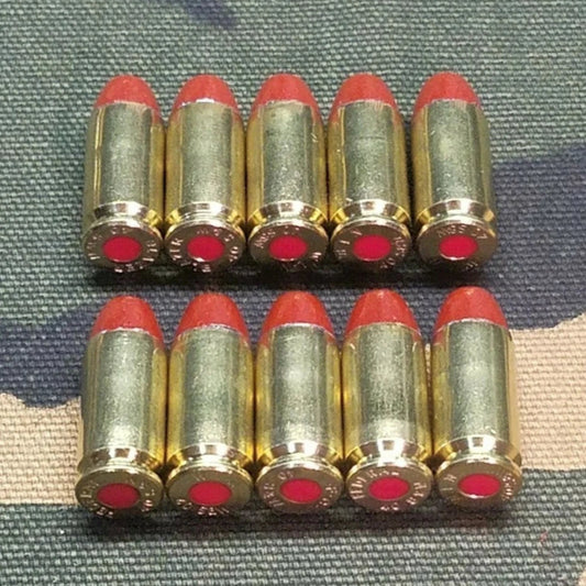 40 S&W Snap Caps Set of 10 (Red+Brass) Real 200GR Weight!!!