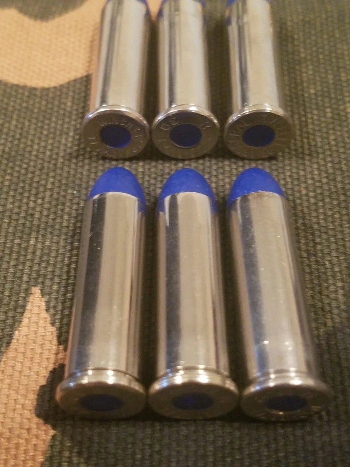 38 Special Snap Caps Set of 6 (Blue+Nickel) Real 125GR Weight!!!