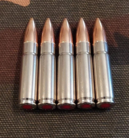 300 Blackout Snap Caps Set of 5 (Nickel+Safety Red) 180GR Weighted
