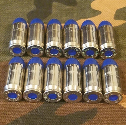 45 ACP Snap Caps Set of 12 (Blue+Nickel) Real 230GR Weight!!!