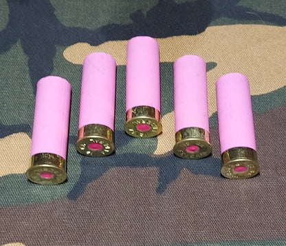 12 Gauge 2 3/4" 1oz. Snap Caps Dummy Training Rounds Set of 5 (Pink)